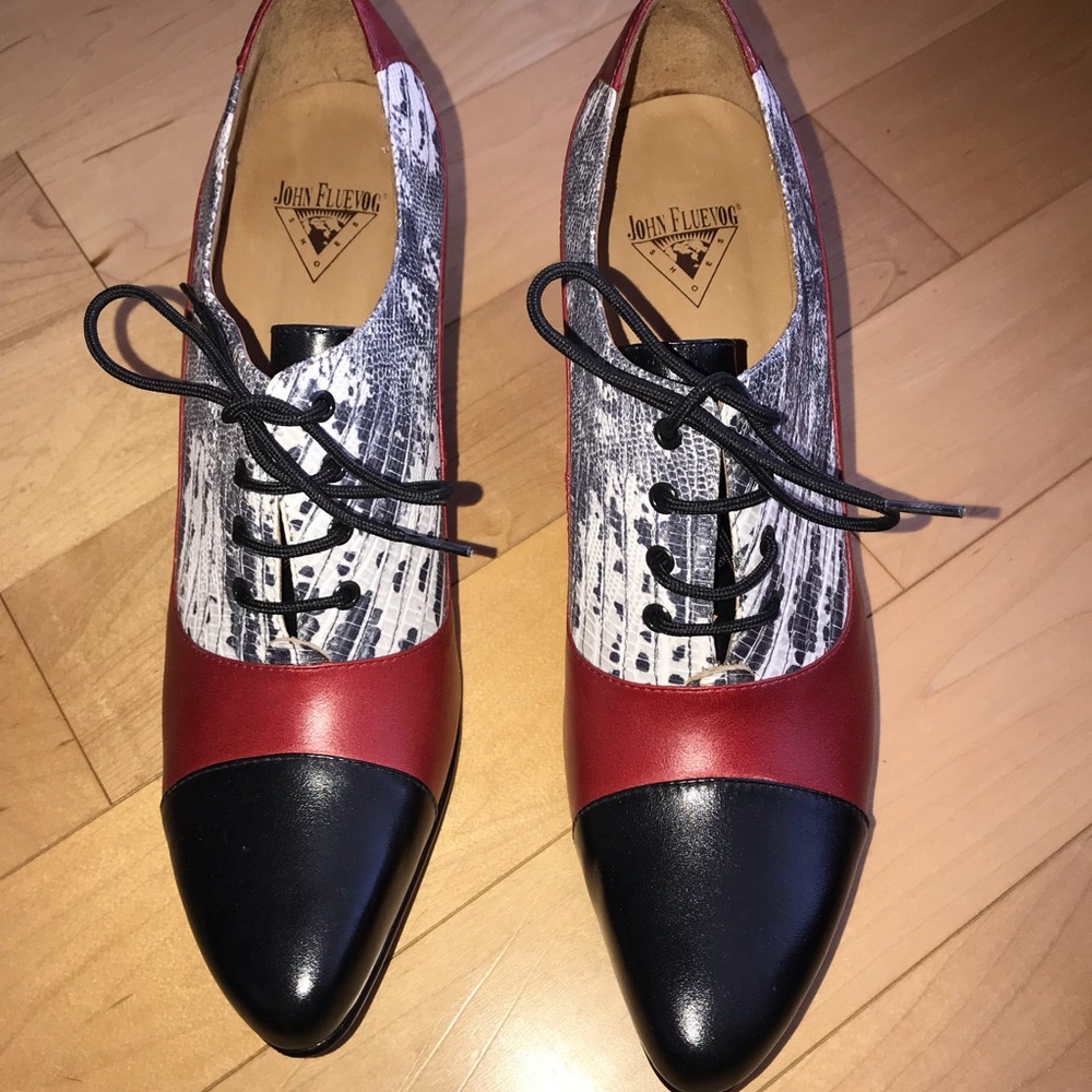 Funky Lace-Up Heel Booties Fun! Colorful!